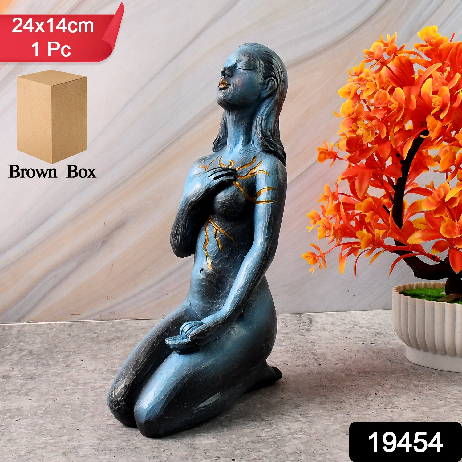 Elegant Resin Kneeling Woman Decorative Statue (1 Pc) Elegant Resin Kneeling Woman Decorative Statue (1 Pc)